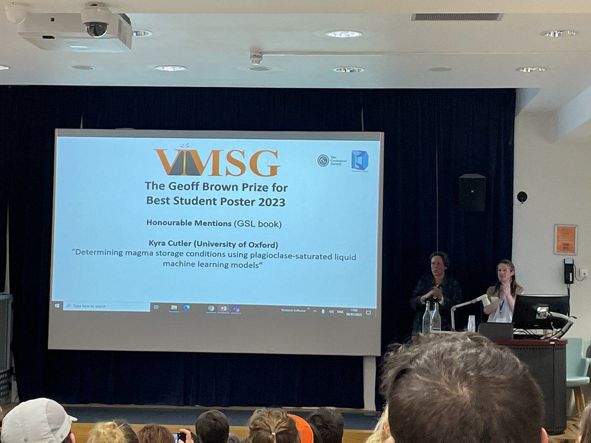 Congratulations to Kerys Meredew for Best Student Poster and Emma Watts for Best Student Talk at VMSG 2023! Honourable mentions also go to Kyra Cutler and May Chim for their poster and talk respectively. Fantastic work from you all! 🌋