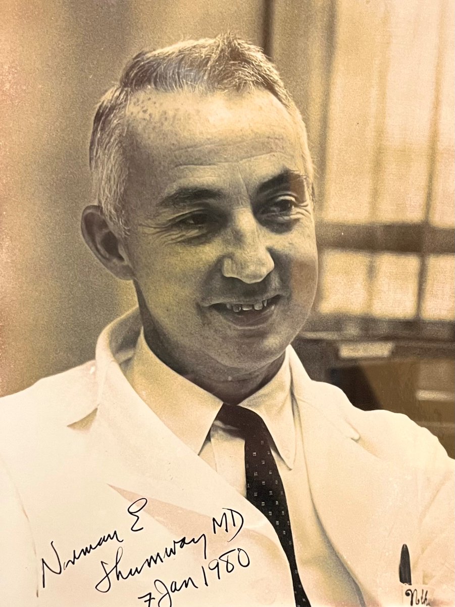 55 years ago today- Our good friend Dr. Norman Shumway performed the first adult heart transplant in the U.S. 
<a href="/StanfordCTSurg/">Stanford Cardiothoracic Surgery</a> <a href="/StanfordHealth/">Stanford Health Care</a>