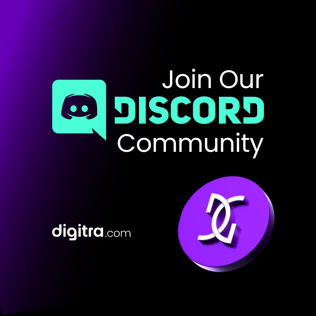 Digitra_com's tweet photo. We are on Discord too! 👾

Come and join us on our Discord community! 

We have community managers to answer all your questions. Be the first to know about our news &amp; updates.

Join us today &amp; get involved with our weekly giveaways!

👉 https://t.co/WNLAA4H5Mh

#DIGITRA #web3 https://t.co/h9G2KaUjvC