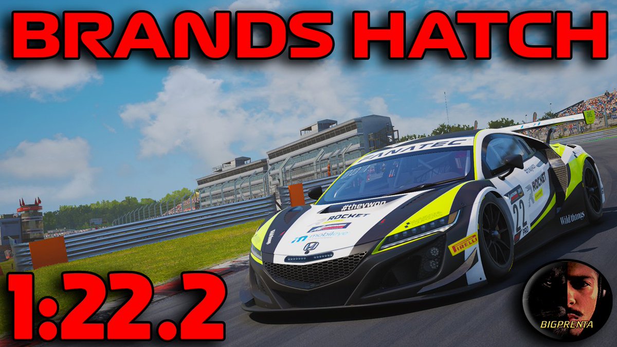 BigPrenta's tweet photo. Good evening everyone check out my hotlap + setup vid around Brands Hatch in the Honda NSX GT3 Evo, let me know what you think https://t.co/uqRE3wdwbp #brandshatch #brands #hatch #hotlap #honda #nsx #setup #rocket #simsport #beACC #Simracing #GT3 https://t.co/a8Tz0kLlhp