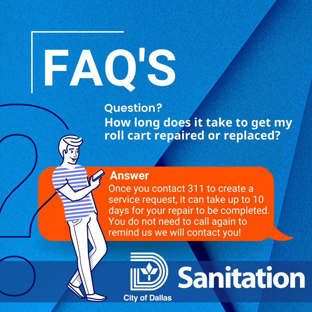 dtxsanitation's tweet image. Does your roll cart lid need to be repaired or replaced? Put in a service request. Click the link for more info. #featurefriday  #resolutions2023 dallascrm.force.com/public/service…