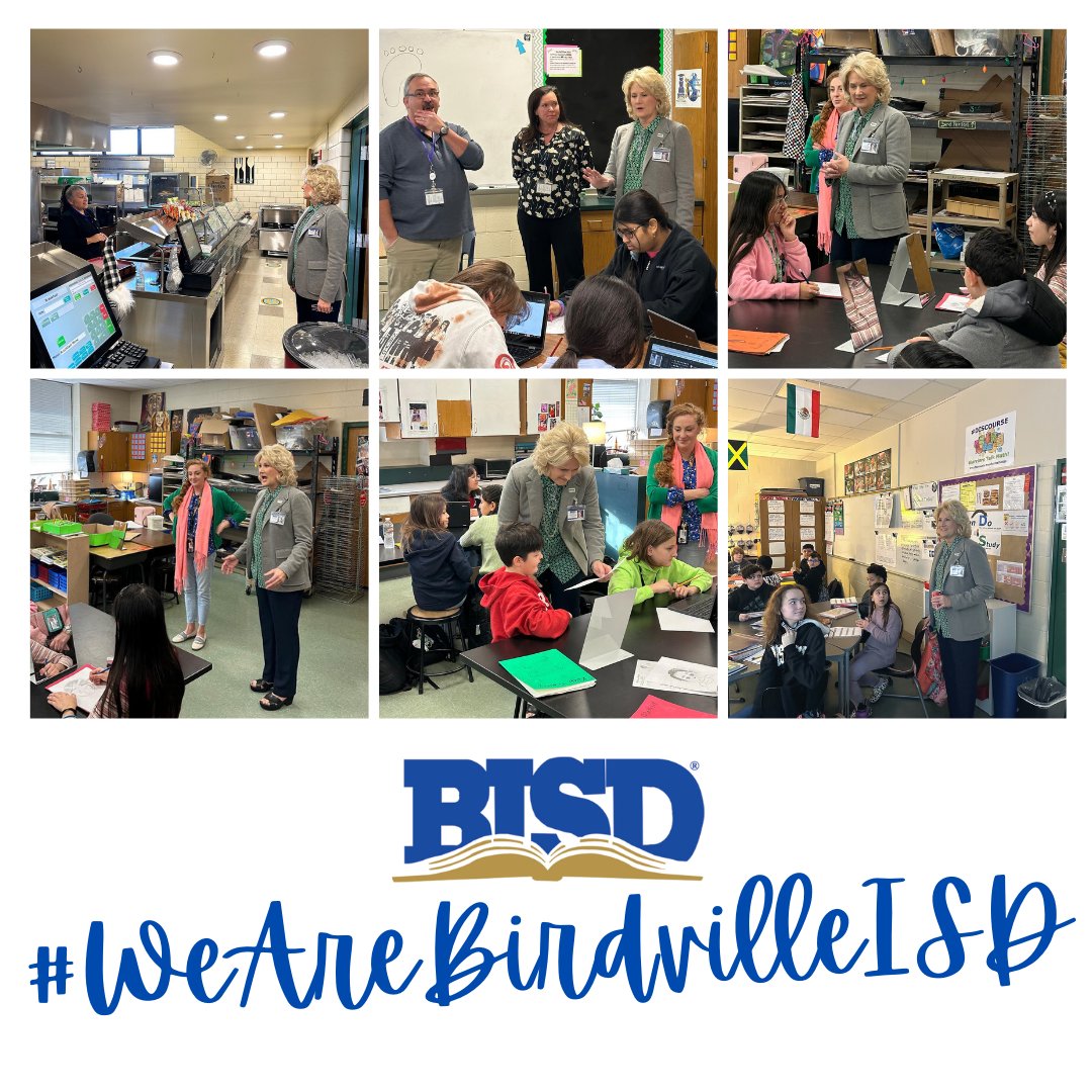 BirdvilleISD's tweet photo. Watauga Middle had some special guests yesterday! Thank you to our Superintendent, Dr. Gayle Stinson, and several others for stopping in to wish Warriors a Happy New Year! #fabwms #wearebirdvilleisd #bisdshines #wearebirdvilleisd #haltomfamily https://t.co/YJzLXifKF1