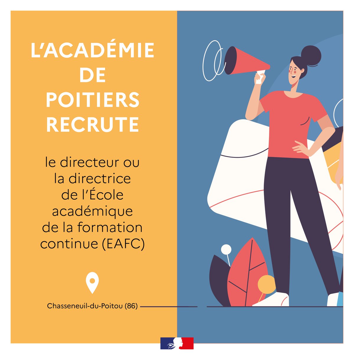 Académie de Poitiers (@acpoitiers) on Twitter photo #Recrutement | Directeur ou directrice de l'<a href="/Eafc_Poitiers/">EAFC_Ac-Poitiers</a>
Vous avez :
✔️une solide expérience dans le domaine de la #formation
✔️des compétences en management et en gestion de projets complexes
➡️ Rejoignez-nous ! L'offre dans son intégralité : linkedin.com/jobs/view/3429…
#emploi #Recrutement | Directeur ou directrice de l'<a href="/Eafc_Poitiers/">EAFC_Ac-Poitiers</a>
Vous avez :
✔️une solide expérience dans le domaine de la #formation
✔️des compétences en management et en gestion de projets complexes
➡️ Rejoignez-nous ! L'offre dans son intégralité : linkedin.com/jobs/view/3429…
#emploi