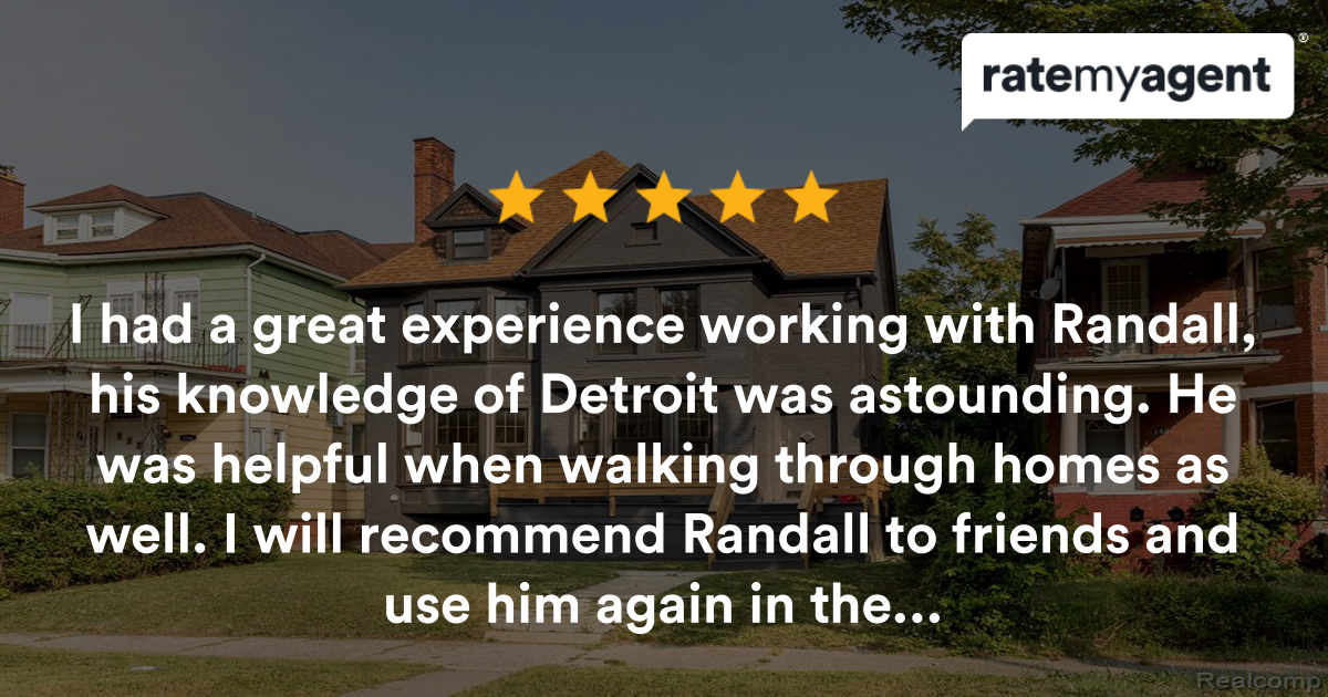 My latest RateMyAgent review in Detroit.
 6501278483
rma.reviews/gQQS9dJynxBI

...
#ratemyagent #realestate #OConnor_Realty_Inc