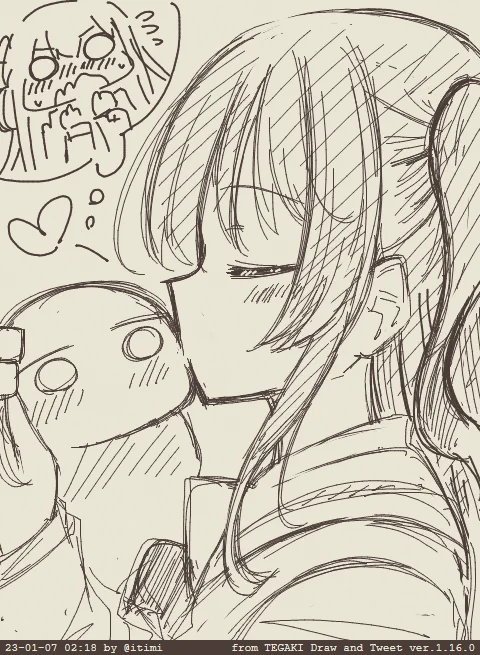 ぼ喜多(?) #tegaki_dt 