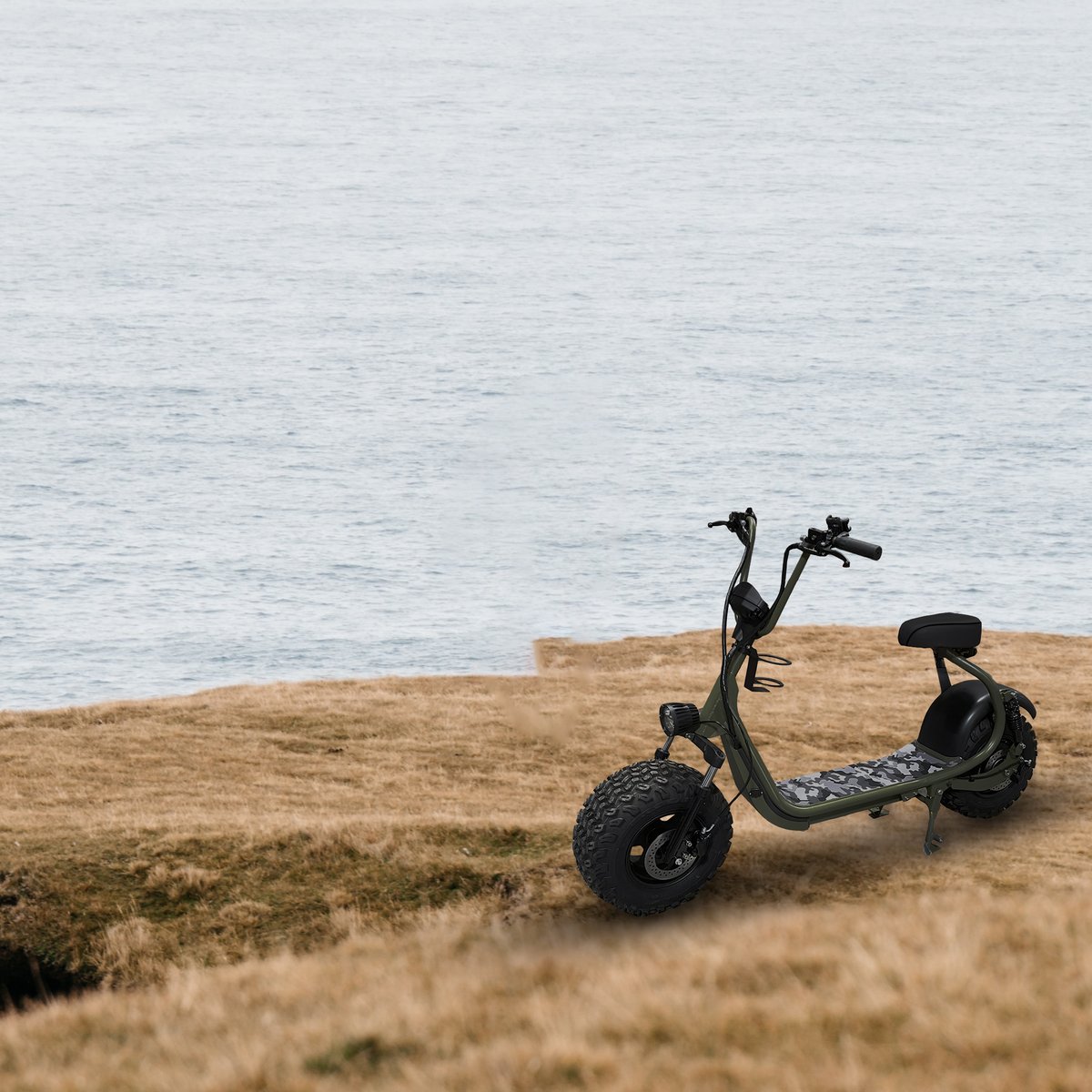 This PHAT ride isn't afraid of heights! Our fat tires can handle even the most rugged terrain. #durable #offroad #phatrides #electricscooter #ebike #ebikelife #electricride #rideelectric #twowheeler #twowheels #custombike #customride #fattire #travel #bike #bikelife #bikelover