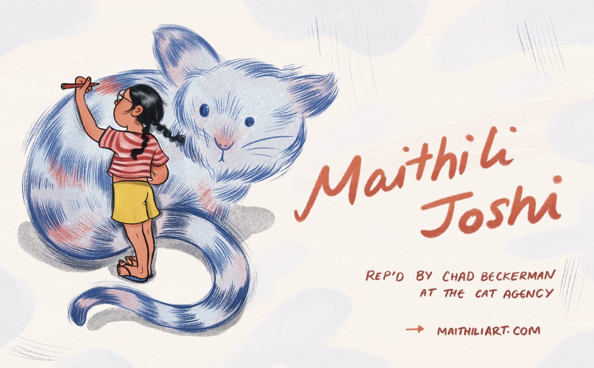 #KidLitArtPostcard hi! 

Find my work at maithiliart.com