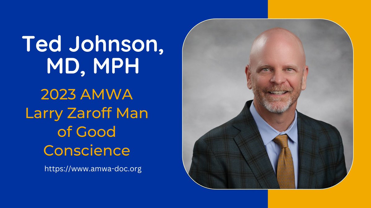 Congratulations to @EmoryFamMed Chair and @EmoryGIM Division Director Ted Johnson, MD, MPH, recipient of the @AMWADoctors 2023 Larry Zaroff Man of Good Conscience Award for his outstanding support of women in medicine! @EmoryMedicine #MedTwitter #WomenInMedicine @baldheadted