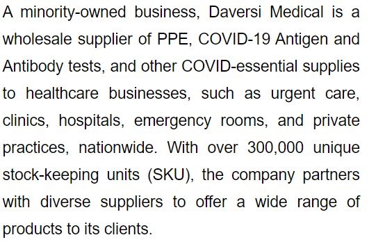 Daversi Medical offsets the impact of medical products
through its philanthropic efforts, contributing a certain
percentage of its annual sales to the Ocean Blue Project. #medicalsupplies #ppe #facemask  #love #juneteenth #blackownedbusiness #minorityownedbusiness #oceanbluepr...