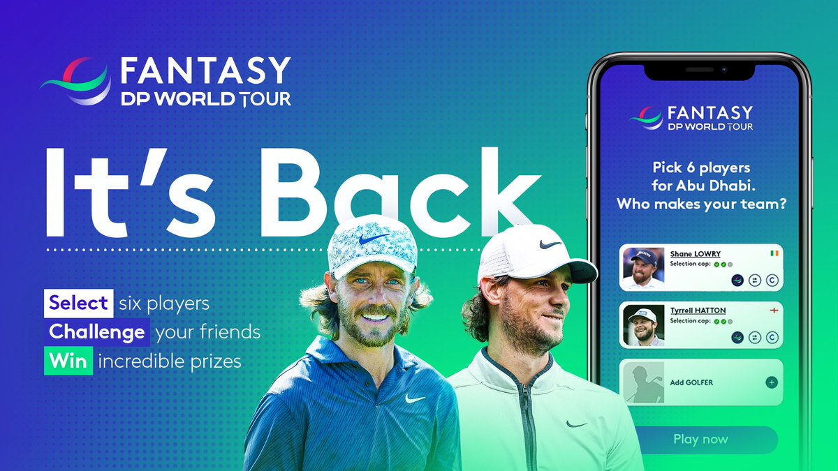 FantasyDPWT's tweet image. Coming Soon 👀 

The 2023 #FantasyDPWT game will be live for the #ADGolfChamps this January… 

Register your interest now:
ETG.GOLF/Fantasy2023