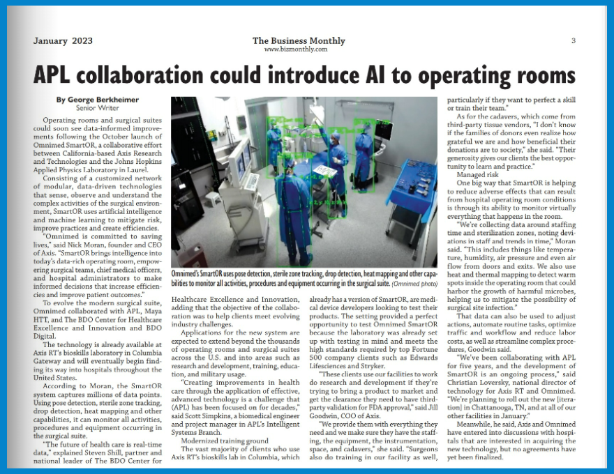 OMNIMED (@omnimedsmartor) on Twitter photo Thank you to the Baltimore <a href="/bizmonthly/">The Business Monthly</a> for sharing the launch of OMNIMED SmartOR! bizmonthly.com/apl-collaborat⦠#medicaltechnology #omnimedsmartor #healthcare Thank you to the Baltimore <a href="/bizmonthly/">The Business Monthly</a> for sharing the launch of OMNIMED SmartOR! bizmonthly.com/apl-collaborat⦠#medicaltechnology #omnimedsmartor #healthcare