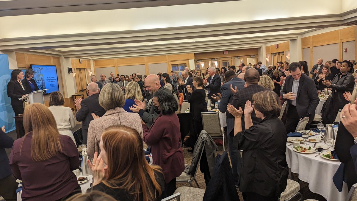 Standing ovation for @kwarzocha and my fellow Food Bankers. I'm so delighted and thankful to be apart of an organization that means so much to my community. #WeFeedCLE #CityClub