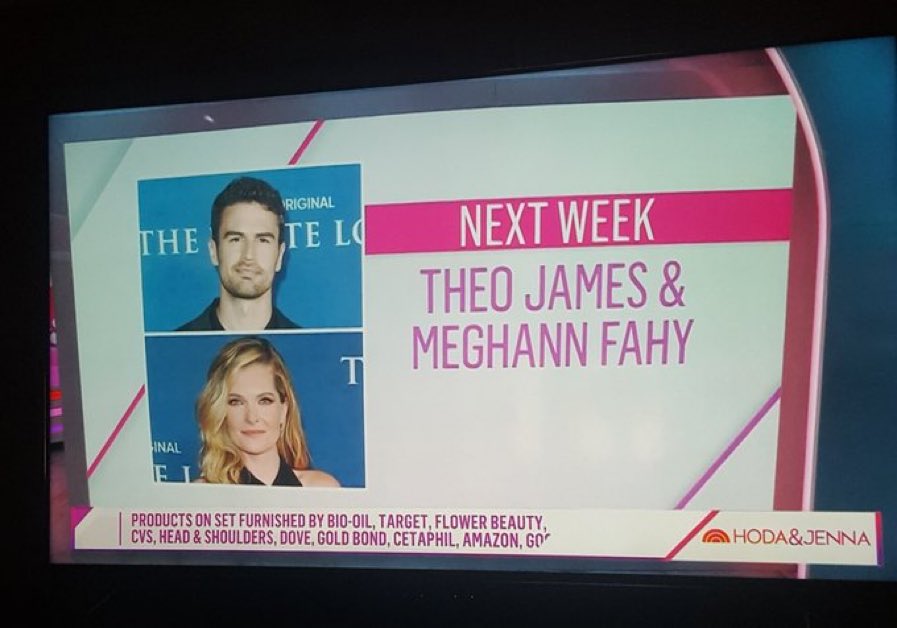 Yay! I was wondering if Theo would be on @TODAYshow and/or @HodaAndJenna 

#TheoJames #MeghannFahy