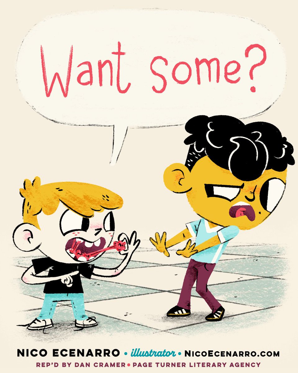 Nico Ecenarro ✐ (@necenarro) on Twitter photo Happy New Year #kidlitartpostcard
I’m an illustrator based in Rhode Island, making stories for and about silly (and sometimes gross) kids. I'm rep'd by Dan Cramer <a href="/PageTurnerLit/">Page Turner Literary Agency</a> and would love to work on a new picture book! Happy New Year #kidlitartpostcard
I’m an illustrator based in Rhode Island, making stories for and about silly (and sometimes gross) kids. I'm rep'd by Dan Cramer <a href="/PageTurnerLit/">Page Turner Literary Agency</a> and would love to work on a new picture book!