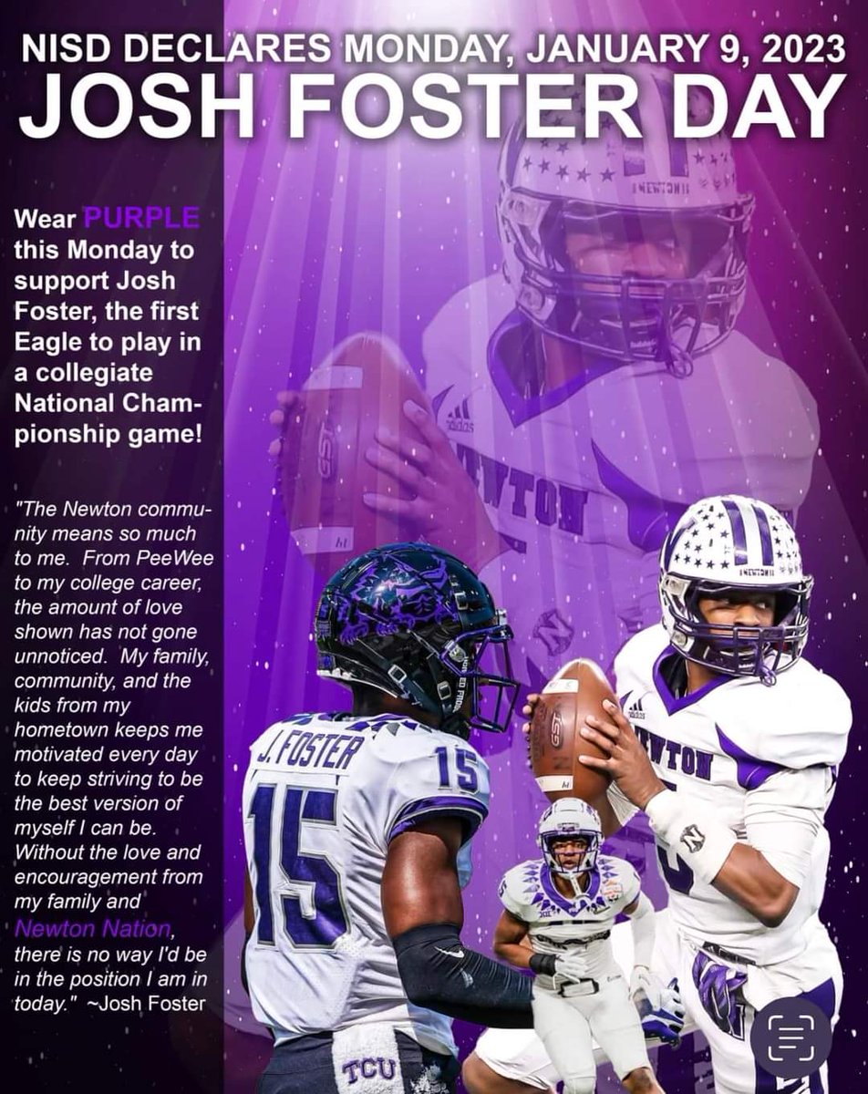 Raquel Foster (@raquelfoster72) on Twitter photo When your school district recognizes your accomplishments and gives you your own day.....π <a href="/jfoster_19/">βΏβ€ π₯</a>. The entire journey this season has been such a blessing. #TCUFootball
"Humble yourselves under the mighty hand of God, that He may exalt you at the proper time." 1 Peter 5:6 When your school district recognizes your accomplishments and gives you your own day.....π <a href="/jfoster_19/">βΏβ€ π₯</a>. The entire journey this season has been such a blessing. #TCUFootball
"Humble yourselves under the mighty hand of God, that He may exalt you at the proper time." 1 Peter 5:6