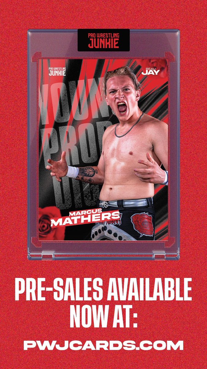 🚨the Young Prodigy Marcus Mathers Cards are available now 🚨

PWJCARDS.COM

@MarcusMathers1 

#MarcusMathers #prowrestling #prowrestler #PWJCARDS #thehobby #wrestlingcards #wrestlingtradingcards