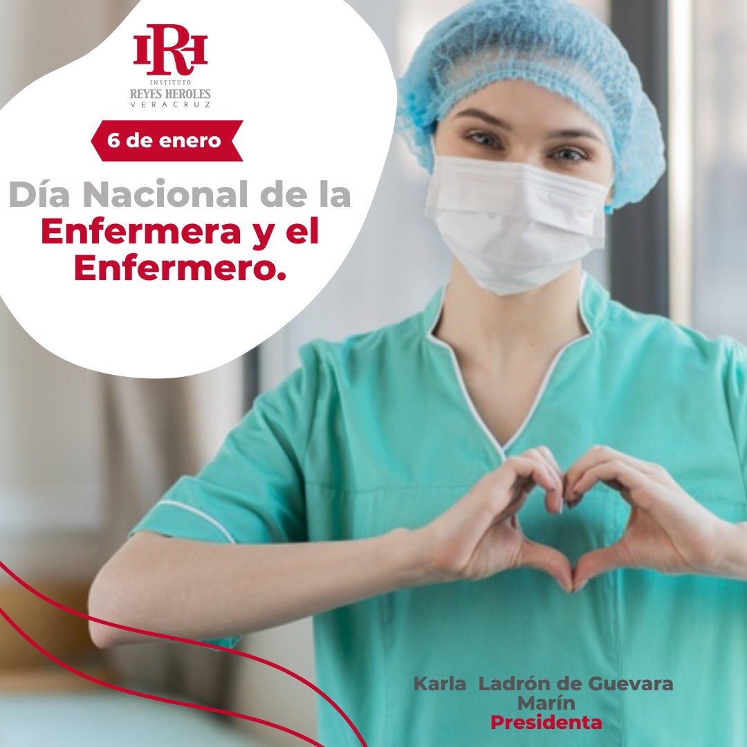 IRHVeracruz's tweet photo. 6 de enero
Día Nacional de las Enfermeras y los Enfermeros en México. https://t.co/BhXt6oHLeo