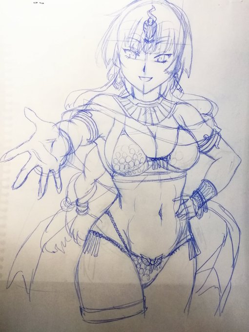 結局、カバーラフ案その1をそのまんま拡大して下書き。 