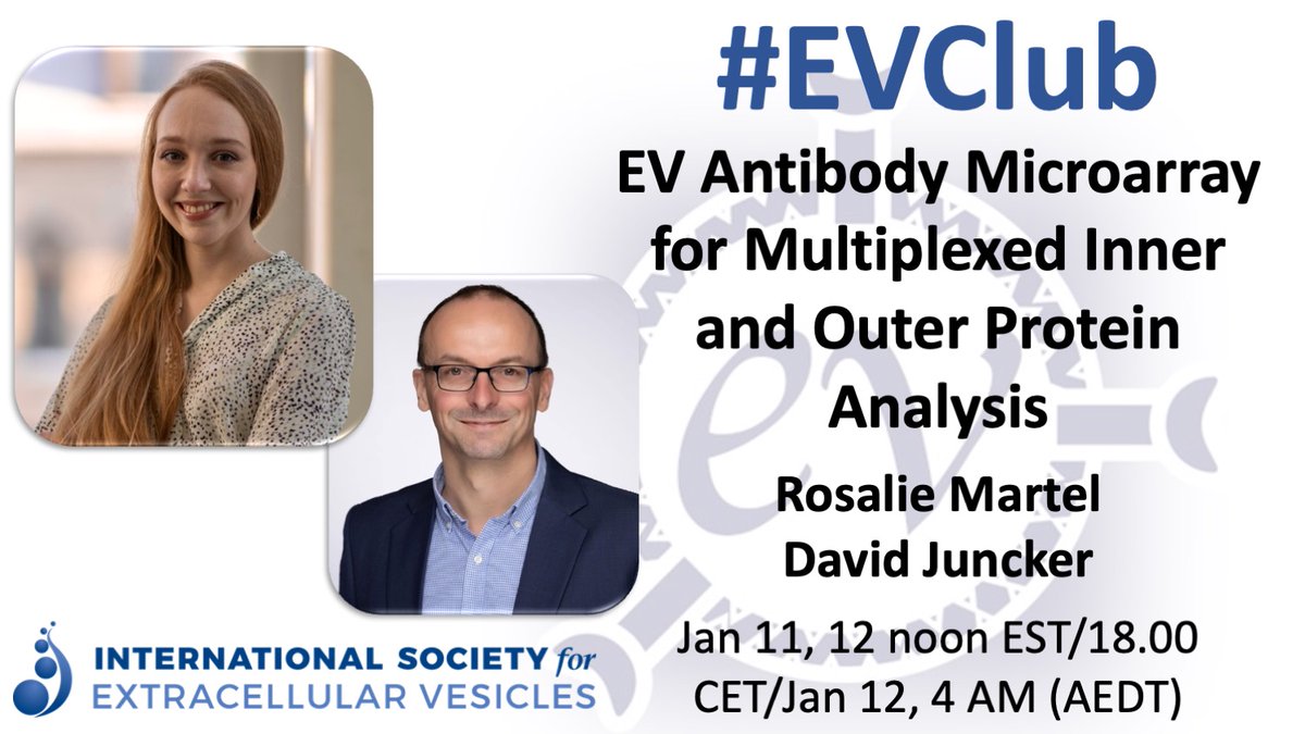 KennethWWitwer's tweet image. #EVClub 2023! Rosalie Martel @JunckerLab shows us how to use #antibody #microarrays for inner and outer #protein analysis w/@DavidJuncker. pubs.acs.org/doi/full/10.10… Need the login?surveymonkey.com/r/EVClubISEV #ExtracellularVesicles #ectosomes #exosomes @IsevOrg @LabWitwer @IsevComms