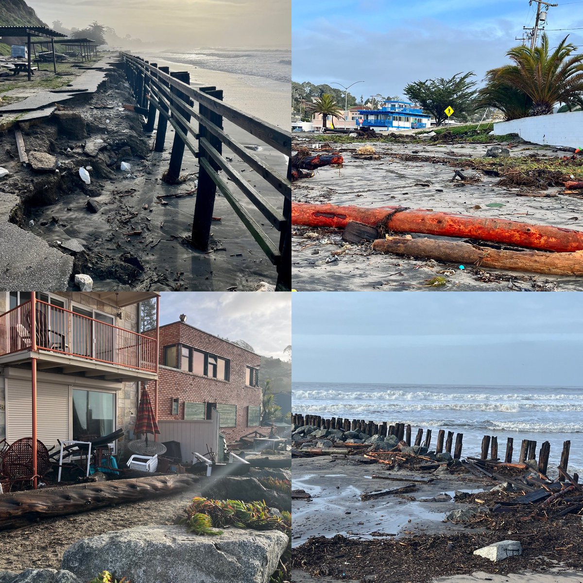 Aftermath of the California storm. (Aptos &amp; Rio Del Mar) #SantaCruzCounty