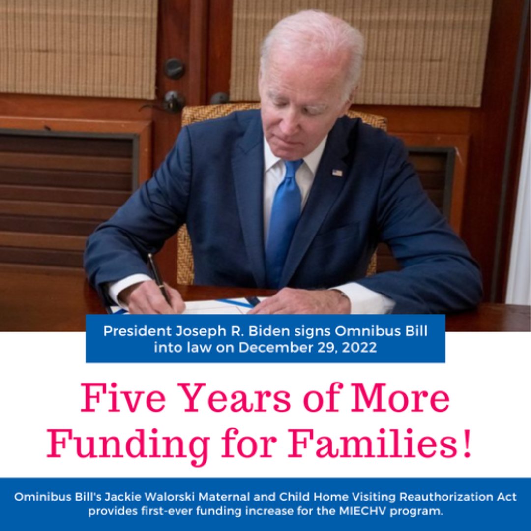 Thank you to The Biden administration for signing the Jackie Walorski Maternal and Child Home Visiting Reauthorization Act into law through the Dec. 29, 2022 Omnibus spending bill. This investment in families will help prevent child maltreatment and ensure chi...
#RaisingTogether