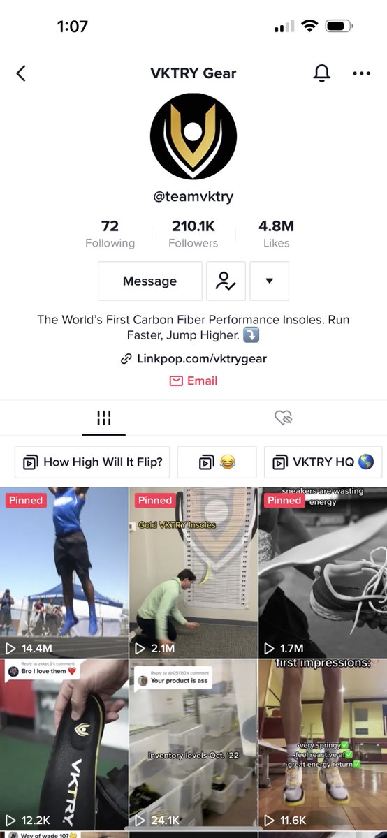 Never felt “ready” to do a Twitter thread, but let's give it a shot!

Our business started taking Tik Tok serious in June ‘22.

~6 months later, it's by far <a href="/teamvktry/">Team VKTRY</a>'s #1 revenue driver, amassing 34 million views &amp; 250k site visitors in the last 4 weeks alone.

Here's how 🧵