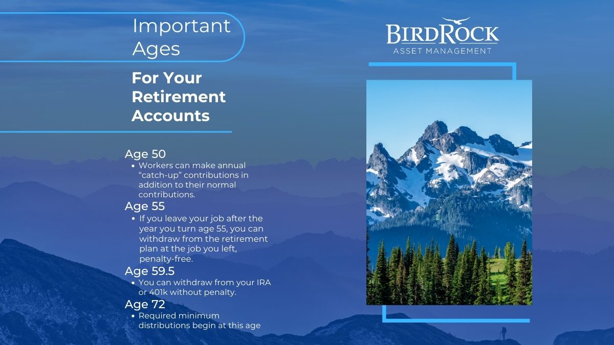 As you get closer to retirement, you’ll want to keep an eye on certain birthdays. They can open certain doors when it comes to your financial planning.

Reach out to a trusted BirdRock advisor today!
zcu.io/PuMV

#retirement #retirementaccounts #retirementsavings