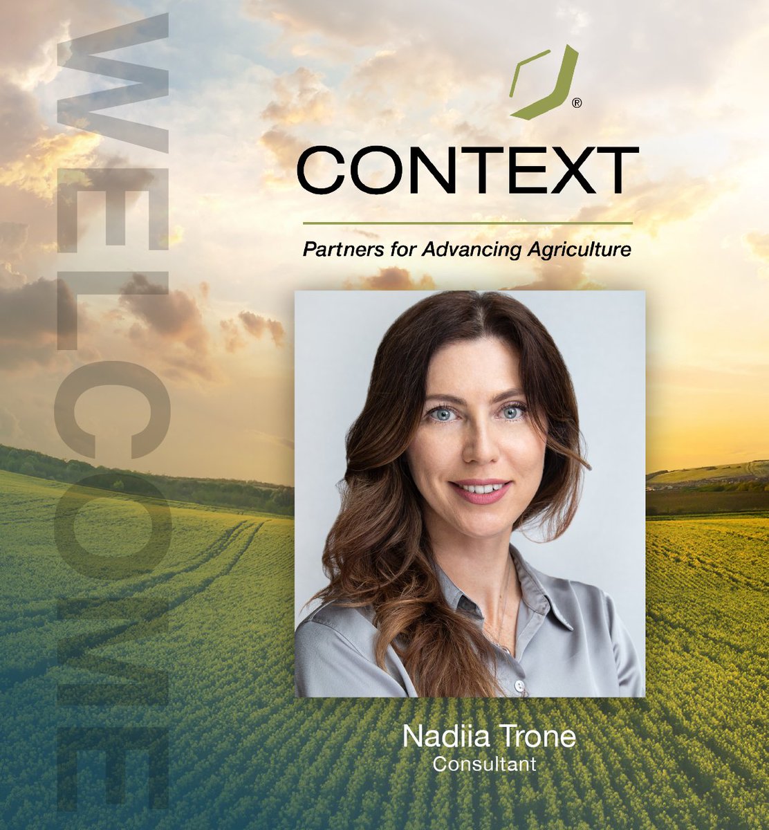 To kick off the new year, the Context Network is thrilled to welcome Nadiia Trone as our newest team member in the role of Consultant!

#advanceagriculture #hiring #growth #consultant