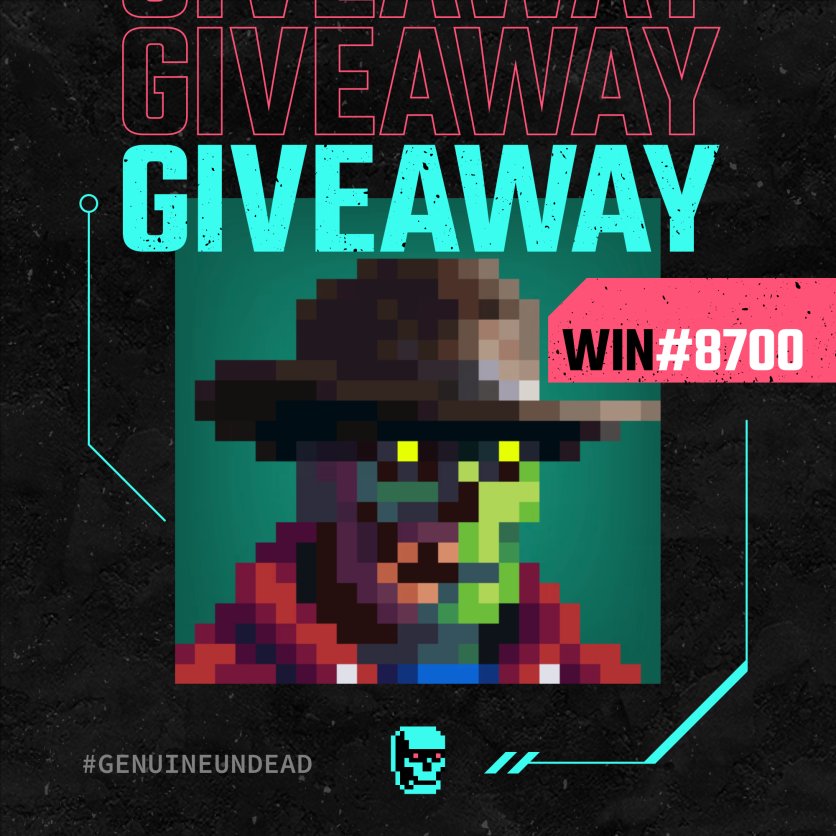 GemsScope (@gemsscope) on Twitter photo Founders Space Giveaway 1 🎉
1x Genuine Undead NFT valued at 0.5 $ETH
- RT & Like
- Follow Me & <a href="/GenuineUndead/">Genuine Undead</a>
- Join the Space with us
⭐️Winner will be picked end of the space among listeners Founders Space Giveaway 1 🎉
1x Genuine Undead NFT valued at 0.5 $ETH
- RT & Like
- Follow Me & <a href="/GenuineUndead/">Genuine Undead</a>
- Join the Space with us
⭐️Winner will be picked end of the space among listeners