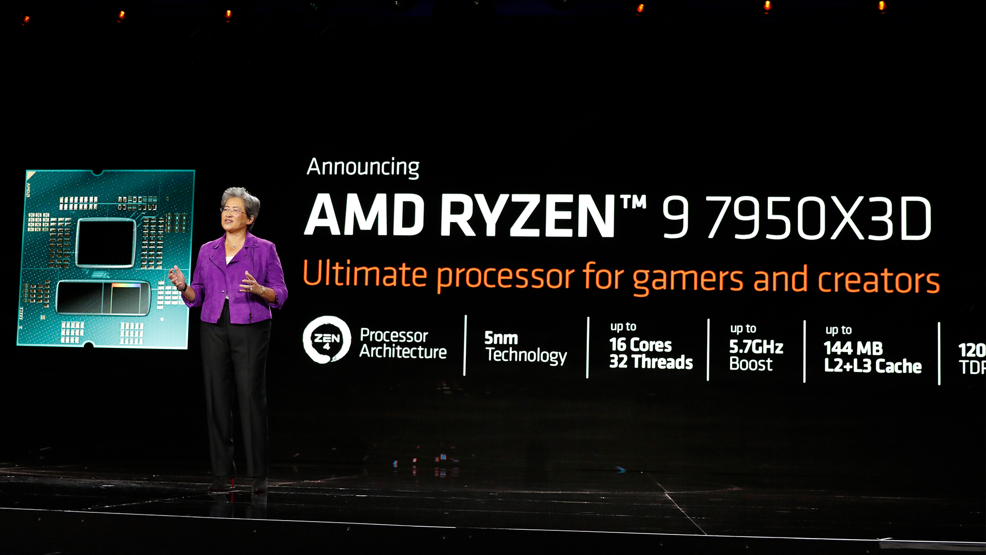 AMD Ryzen on X: Ryzen 9 7950X3D - 16 cores, 32 threads, up to 5.7 GHz  boost, up to 144MB of cache, 120 TDP. Gamers and creators no longer have to  choose