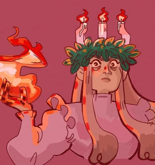 Did another freehand redraw of a previous concept! A very... Very late santa Lucia 