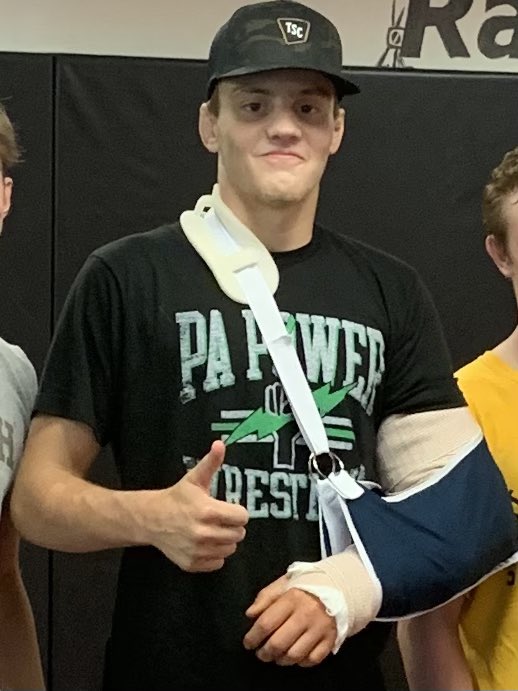 KSshez's tweet photo. Cole Homet just won his first two matches in a college open today. Regardless of how he finishes, his story is inspirational at all. Cole literally died, was brought back to life and was drilling 1 month later. Now after 18 months he’s beating collegiate men. Raidernation! https://t.co/e1KrVK4Evw