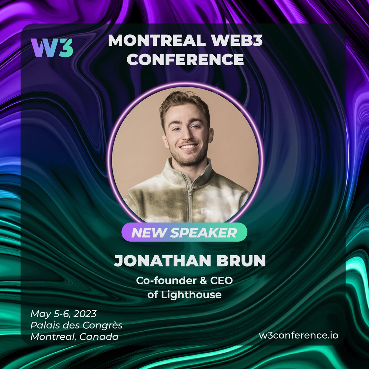 📣 Welcoming Jonathan Brun (@bjjxyz) as a speaker at the <a href="/W3_Conference/">Montreal Web3 Conference</a> 2023!

Jonathan Brun is the Co-Founder and CEO of @Lighthouse_wrld. Prior to founding Lighthouse, Jonathan worked in the venture capital industry.

🎟 Get your Early Bird Ticket for #W3Conference

#Metaverse