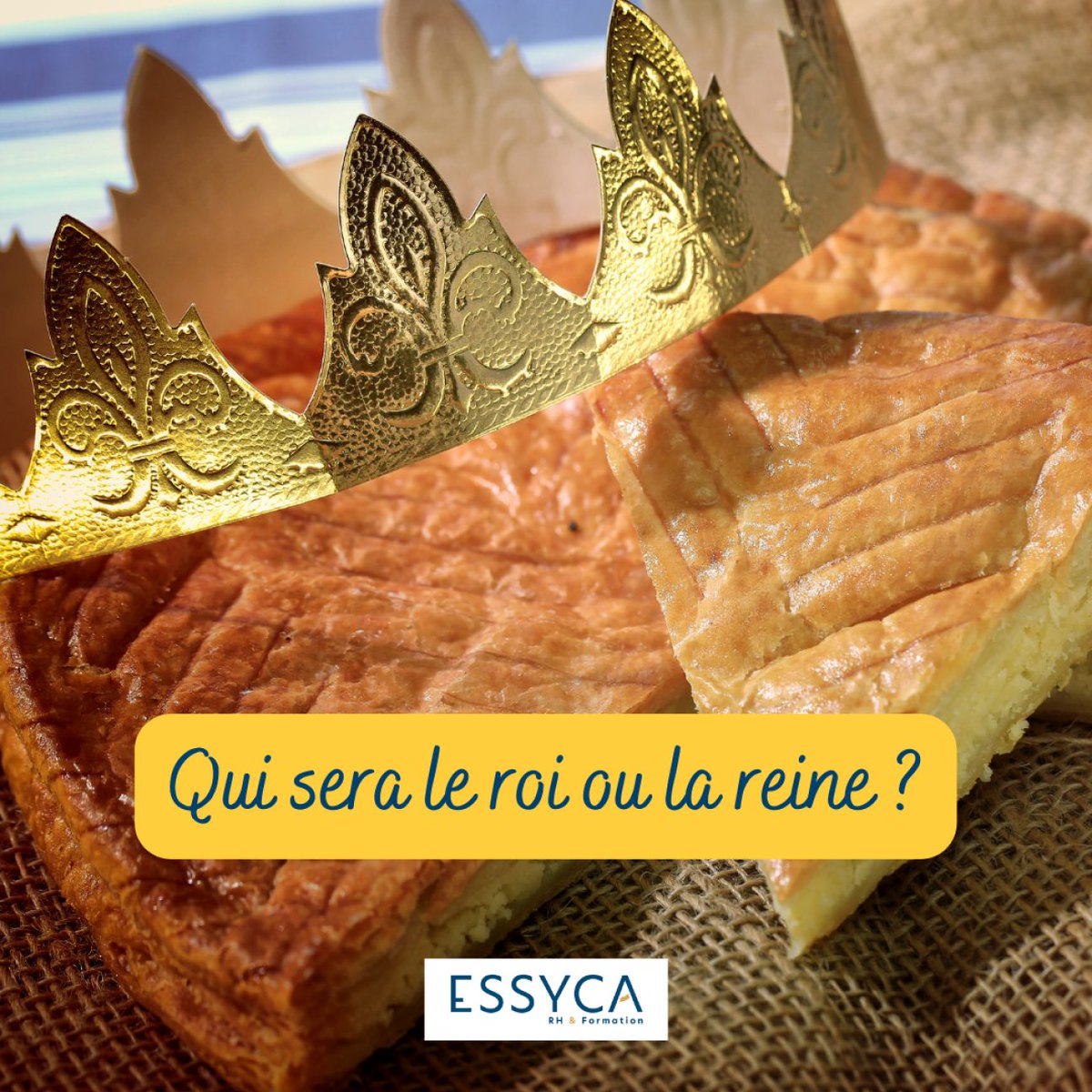 Aujourd’hui c’est l’Épiphanie, l’occasion de rassembler vos collaborateurs autour de la galette des rois ! Alors, qui aura la fève ? 😋

#essyca #galettedesrois #entreprise #feve #teambuilding