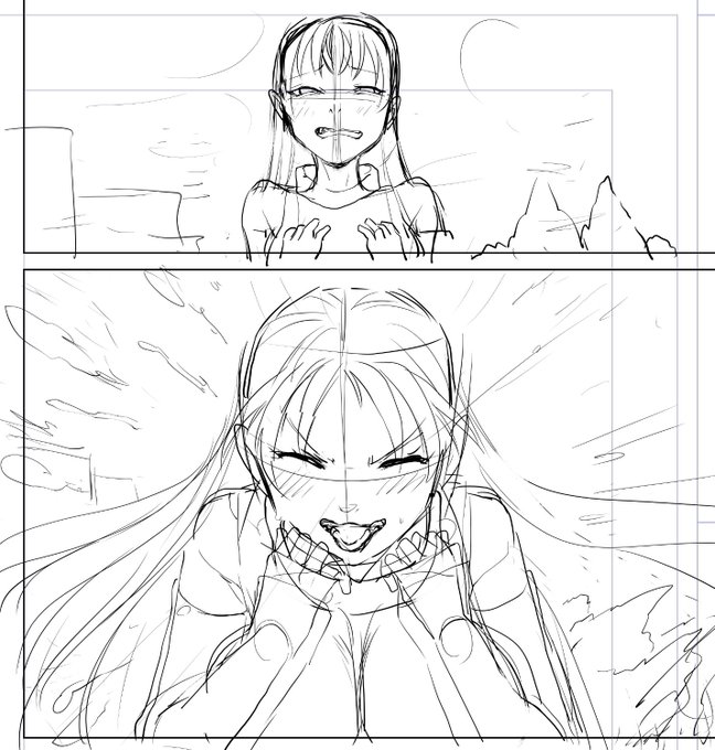 表情が肝なので雰囲気を寝る前に描いて仕上げは変わる予定 