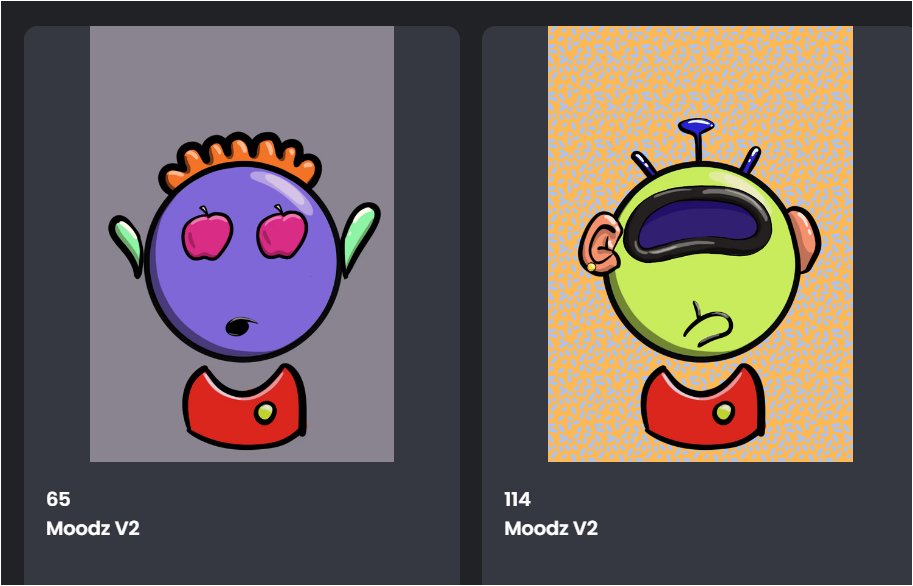 Just minted my two <a href="/V2Moodz/">Moodz</a> gonna need to top up my wallet to get more.  Just picked up these beauties. <a href="/dabartspr1/">Dabartspr</a> is working on something and can't wait to see what he is coming up with next. 🥰🫡