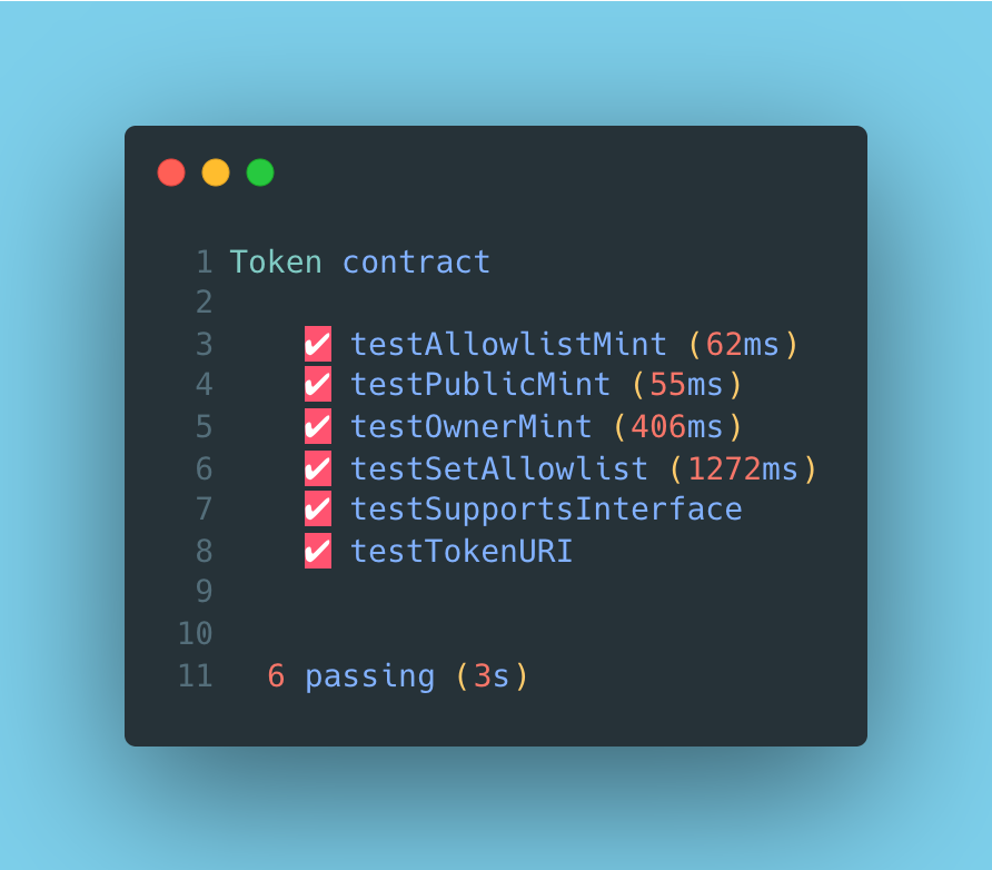 0xCygaar's tweet image. I still see a lot of devs writing their Solidity tests in Hardhat.

Did you know that Foundry tests can be over 100x faster ⚡️?

I wrote the same tests in both Foundry and Hardhat and noticed a 180x speed up. More details below 🧵:
