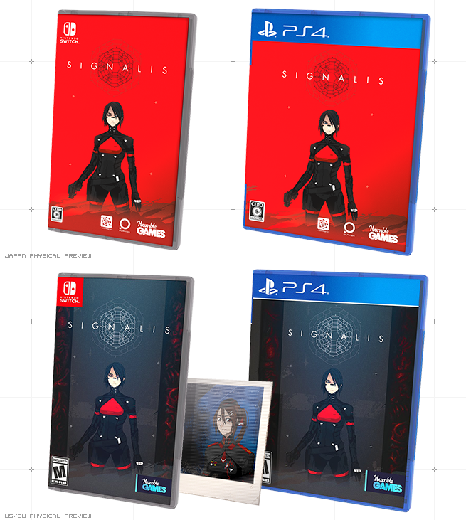 Babs  SIGNALIS on X: SIGNALIS physical releases (no region lock): - 27th  October 2022 Japan: red edition, pre-order bonus items sadly no longer  available - End of February 2023 NA/EU/AUS: dark