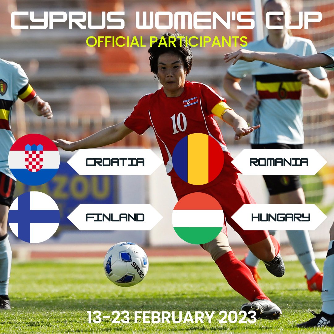 The official participants of this years Cyprus Women's Cup.