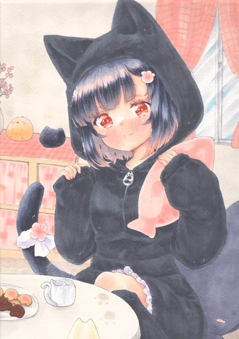 「黒髪 猫娘」のTwitter画像/イラスト(新着)｜21ページ目