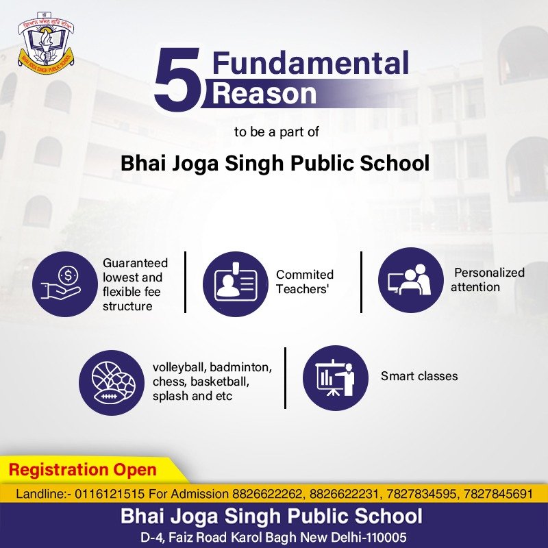 BhaiJogaSinghPS's tweet photo. “The direction in which education starts a man will determine his future life.”
Bhai Joga Singh Public School invites you for smart education. so, grab the opportunity.
#AdmissionsOpen #2023-24 #admissions #CBSESchool #bestschool #bjsps https://t.co/3A3GkiP6Js