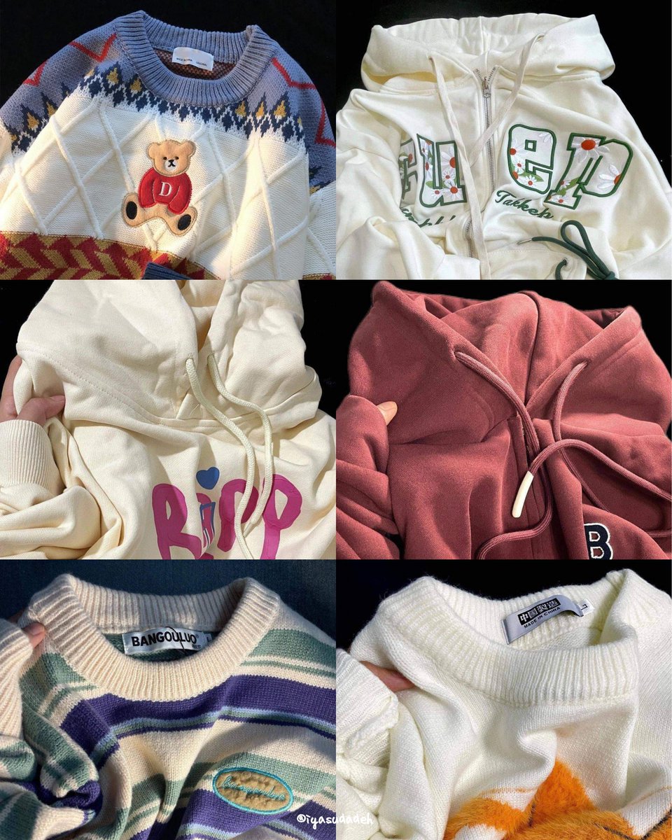 iyasudadeh_'s tweet photo. CUTE SWEATER AND HOODIE

— a thread https://t.co/NoPINhj05f
