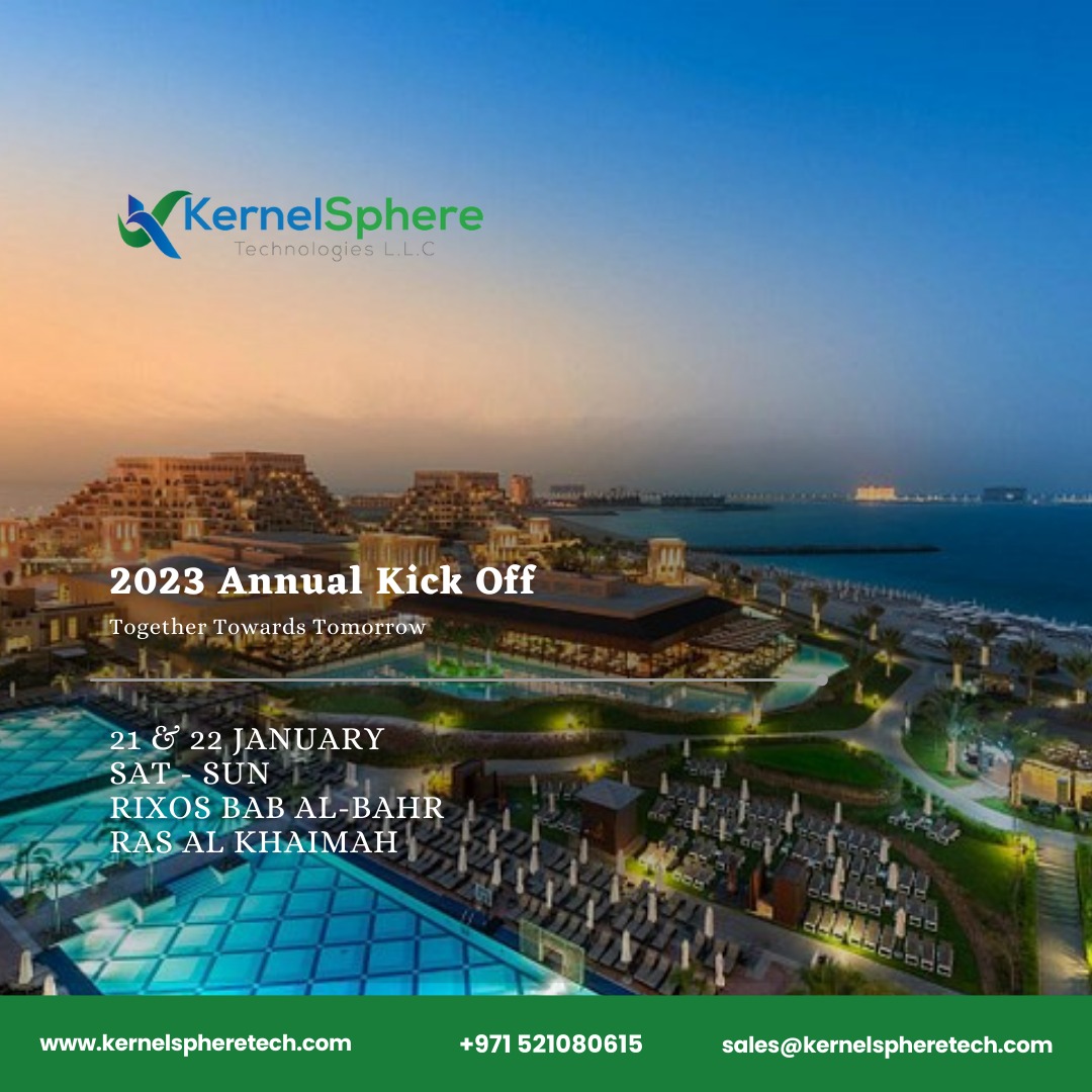 kernelsphere1's tweet image. Kernelspheretech Annual #Kickoff!! 2023 is going to be a fantastic year 💜
Excellent kickoff by our #Company at #Rixos Bab Al-Bahr, Ras Al Khaimah
We will achieve the goal as a group and finish the year successfully.
Excited to see what this #group will accomplish!