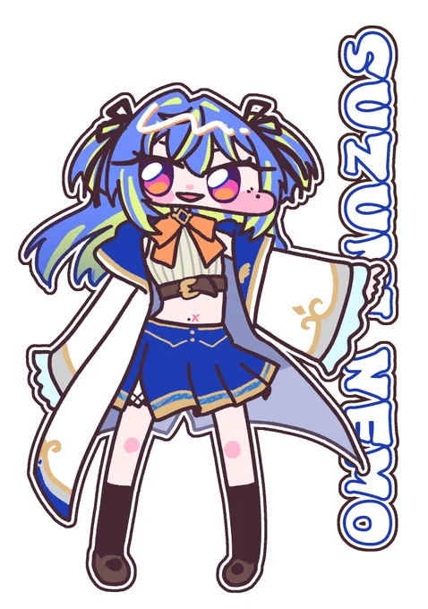 21.涼海ネモ #ななしいんくを50音順に描く  #ネモたーと 