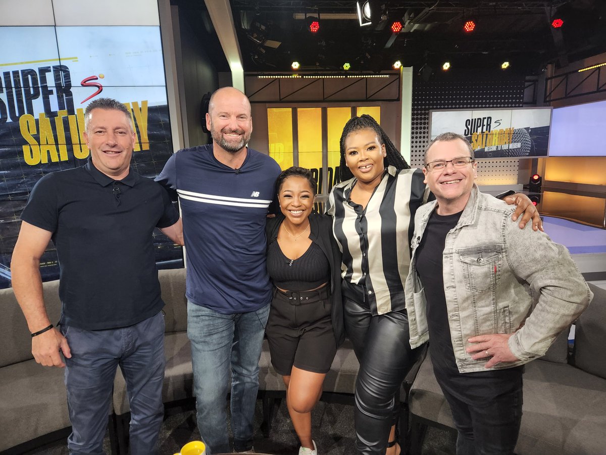 barneygirnun's tweet photo. So lekker to be on #SuperSaturday this morning! Thank u @NeilAndrews65 @SuperSportTV #WelcomeToYourWeekend https://t.co/d1l0kYYrCK