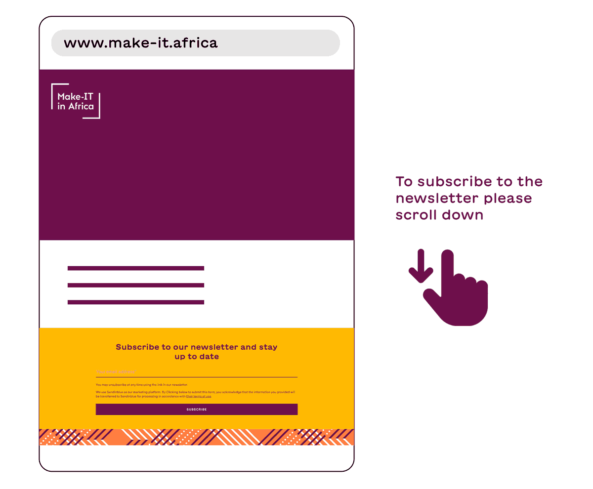 Good news for #startups: Get all important information about @Make_IT_Africa as a newsletter!  

Regular updates about programmes, plans &amp; events!  

Wanna join? Scroll down to the bottom of the homepage &amp; register now: make-it.africa!
#DigitalTransformation #innovation