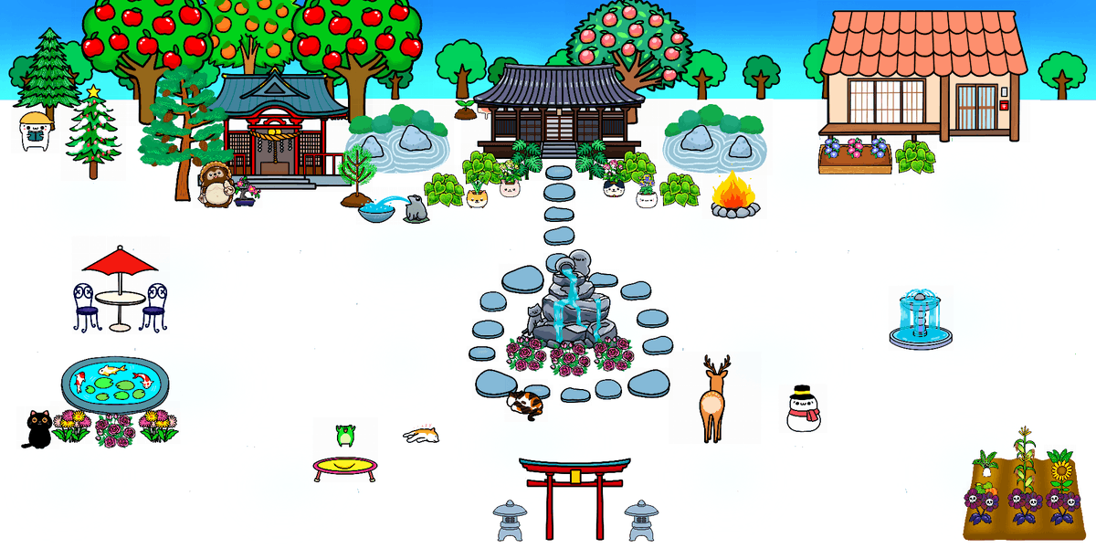 Wanted to show off one of the Kao Gardens that a learner over at renshuu made! It's a little system we built to reward users for their learning, and get a little extra Japanese exposure at the same time!