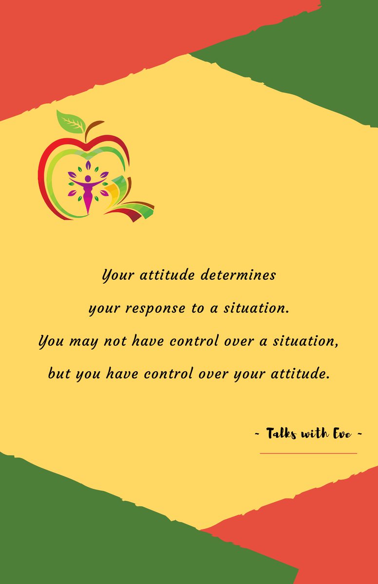 You can’t always control things that happen in your life. You also can’t allow yourself to be tossed around by life’s events. However, in controlling your attitude you can control your response to any situation #itsuptoyou #attitudeiskey #sagesaturday #talkssee #talkswitheve