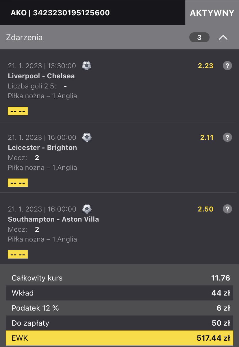 TwaroTwaro's tweet image. Dziś w Premier League Anżej celuje w hat tricka. 3 zdarzenia (kurs 11,76). @eFortunapl 
#LIVCHE
#SOUAVL 
#LEIBRI 
#reklama