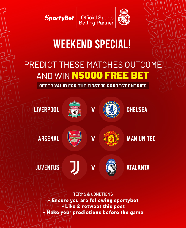 SportyBet Nigeria - Weekend Special! Predict the results of each